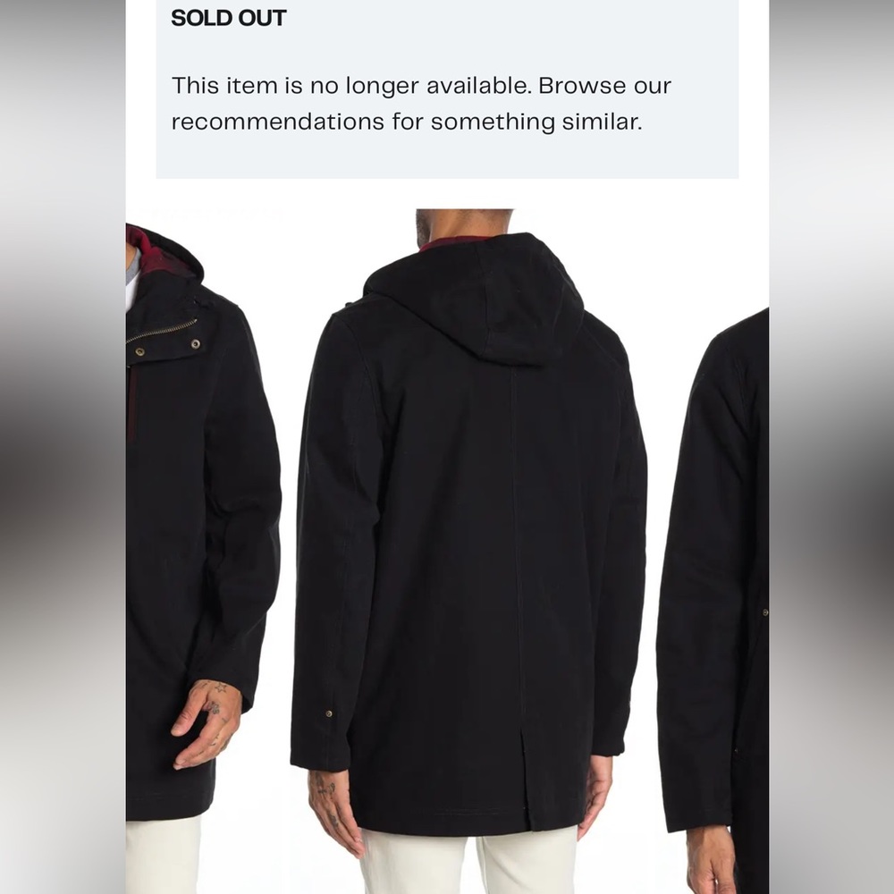 Pendleton Wool Black Hawk Hooded Zip Canvas Jacket - image 2